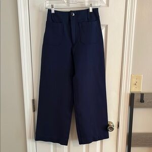 Anthropologie Blue Cropped Pants High-Waisted